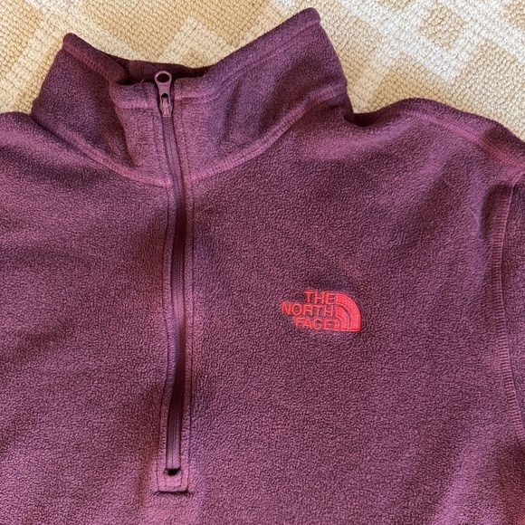 The North Face Men’s Glacier 1/4 Zip Fleece Pullover Maroon Burgundy XL Warm - Picture 7 of 7